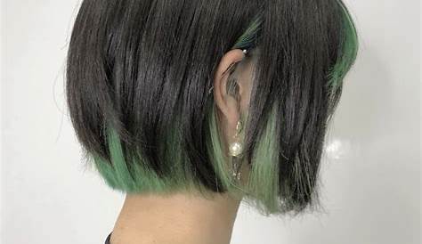 緑ショート 髪型 インナーカラー緑×ショートウルフ Ryu 大塚