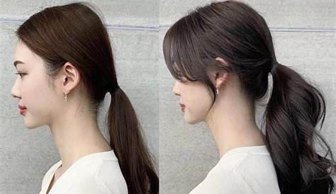 韓国 髪型 ロング 結び方 前髪あり トレンディなヘアスタイル