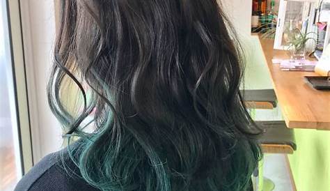 髪型 毛先カラー ロング緑 インナー＆フルカラーで憧れの緑髪！一歩先ゆくおしゃれガールになろ♪【HAIR】
