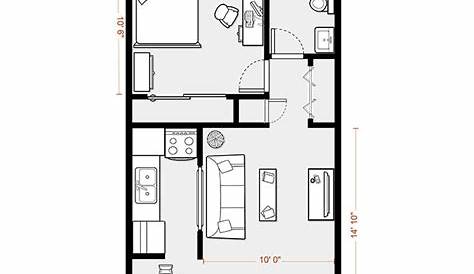 one bedroom apartment floor plan 500 sq ft – Google Search | Apartment