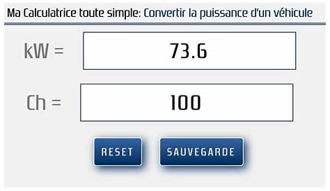 Conversion kW en CV : convertisseur et tableau de conversion