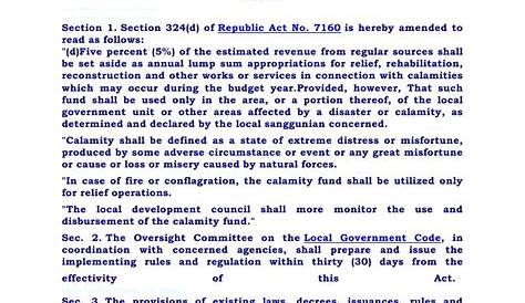 R.A. No. 7160 The Local Government Code of 1991 of the Republic of the