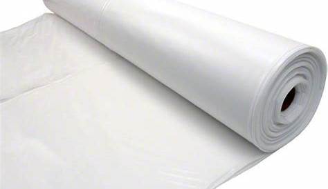 Plastic Sheeting 20'x100' Poly Sheeting 10 MIL Off White Color FLAME