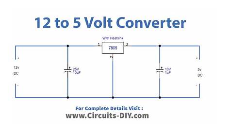 12V To 5V Converter Circuit Diagram
