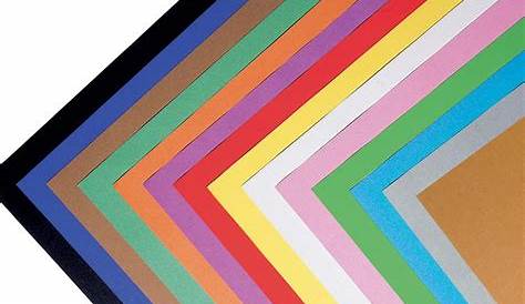 Construction Paper, 10 Assorted Colors, 12" x 18", 50 Sheets PAC6507