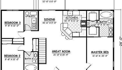Craftsman Style House Plan 3 Beds 2 Baths 1400 Sq/Ft Plan 45365