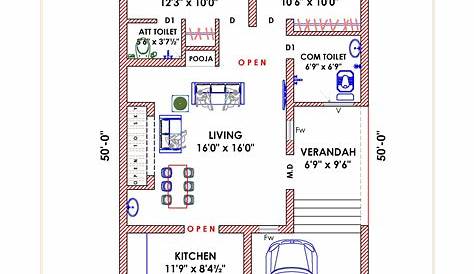 1540 House Plan East Facing 20’x40’ Design As Per Vastu Shastra