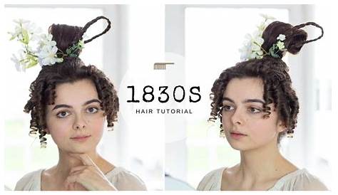 1830s Hairstyles Tutorial 1830's Biedermeier Hairstyle Back 19th Century