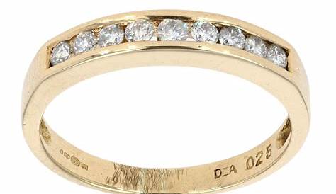 18ct Gold Eternity Ring Yellow Baguette And Brilliant Cut 0.50ct Diamond