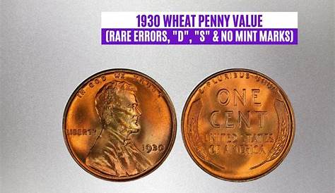 1930 Wheat Penny Worth Value And Price Chart