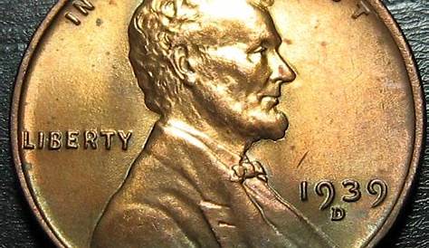 1939 D Wheat Penny Value Lincoln Cent Bu Uncirculate Mint State Bronze 1c