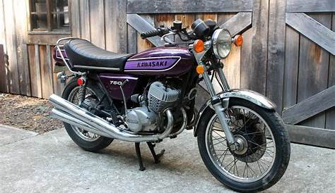 Candy Purple 1975 Kawasaki H2 750 two-stroke triple with only 7k on the