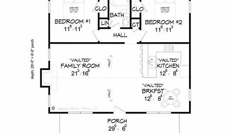 NZ80 hunter 2 bedroom house floorplan Two bedroom house, House plans