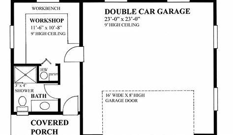 42x28 2Car Garage 1130 sq ft PDF Floor Plan Instant Etsy Garage