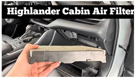 2019 Toyota Highlander Cabin Air Filter Location