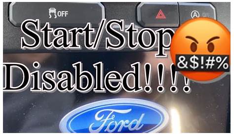 2021 Ford Explorer Auto Start Stop Disable
