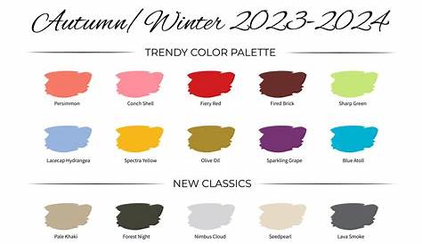 Fashion color trend autumn winter 2023 2024 Vector Image