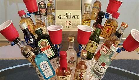 Mini Alcohol Gift Basket For 21st Birthday Gt Btw My | Alcohol gift