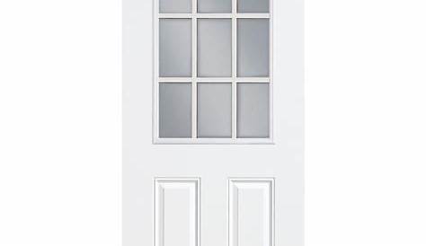 29 X 80 Exterior Door Shop ProSteel Decorative Glass LeftHand Inswing Steel