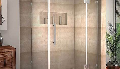 Avalux 42-Inch x 30-Inch x 72-Inch Frameless Shower Stall in Stainless