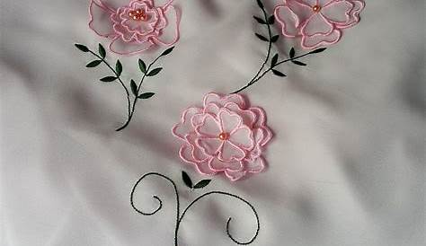 3d Applique Embroidery Designs Machine 3D Flowers ITH Roses With