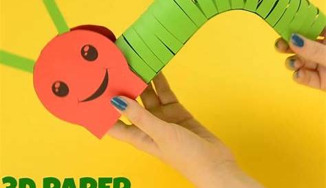 3d Caterpillar Craft Template Free Paper Easy Peasy And Fun Membership