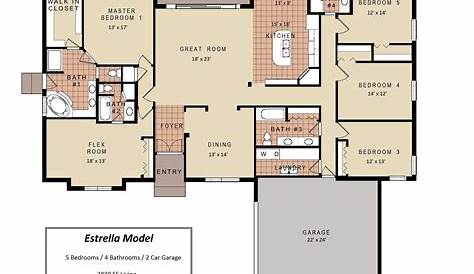 One Story 4Bed Modern Farmhouse Plan with Home Office 51841HZ floor