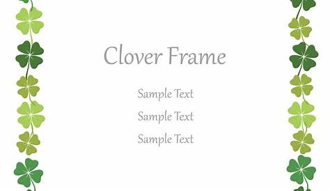 Download High Quality four leaf clover clipart border Transparent PNG