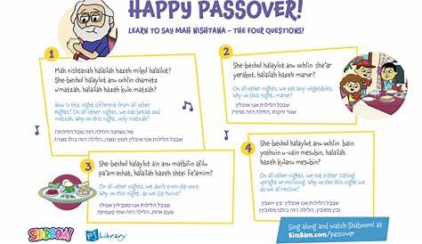 The Four Questions for Kids Get Ready for Passover BimBam