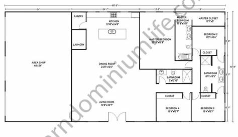 40X80 Barndominium Floor Plans floorplans.click