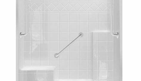 DreamLine Flex Brushed Nickel 3-Piece Alcove Shower Kit (Common: 48-in
