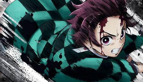 Demon Slayer Tanjiro Kamado With Dark Gray Background 4K HD Anime