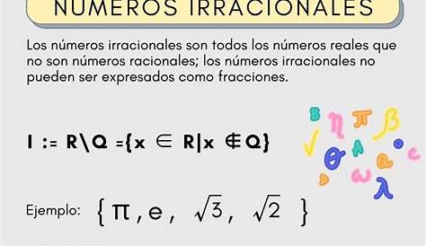 50 ejemplos de números irracionales | Significado y aplicaciones