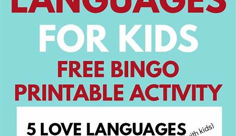 5 Love Languages For Kids Quiz Printable Worksheet Preschool Sheet