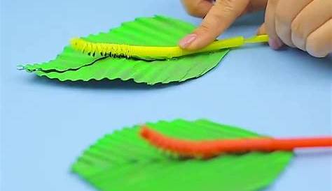 Simple straw & paper caterpillar fun activity Chenille, Cartoon Eyes