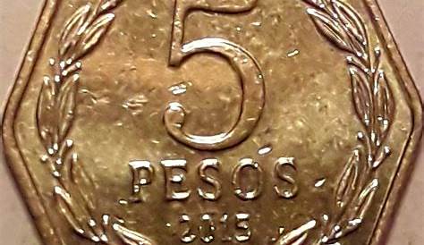 Moneda de 5 Pesos chilenos imagen de archivo. Imagen de pago - 91488701