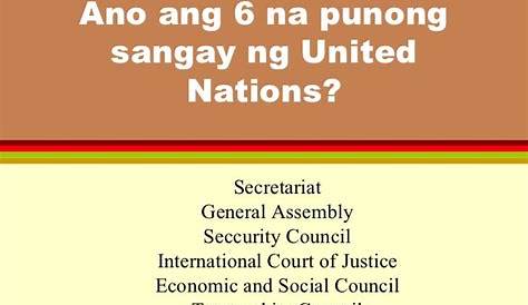 United Nations o Ang Nagkakaisang Mga Bansa