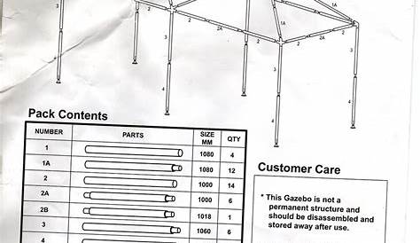6 X 3 Gazebo Instructions Hinterland Person Room Tent