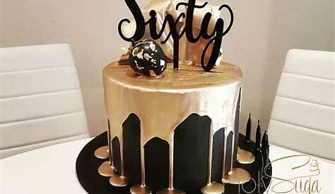 Buy Happy 60th Birthday Cake Topper, Gold Glittery 60th Birthday Cake
