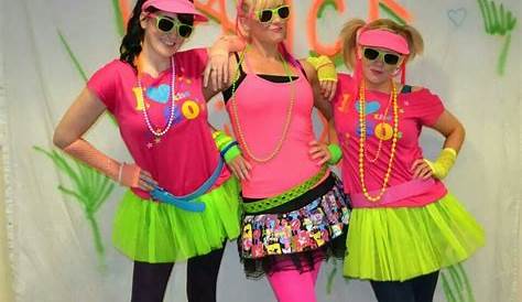 80's Neon UV Tutu Skirt Leg Warmer Gummies Beads Hen Fancy Dress Party