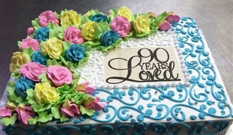 90th Birthday — Birthday Cakes | 90th birthday cakes, Birthday sheet