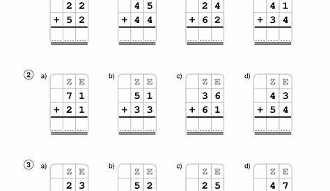 Arbeitsblatt - Addition im ZR 100 • ABC | Math worksheets, 1st grade