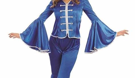 Adult Silver Dancing Queen Fancy Dress Abba Costume | eBay
