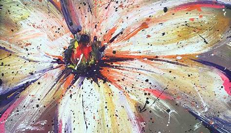 Fire Flower Abstract Painting by Marita McVeigh