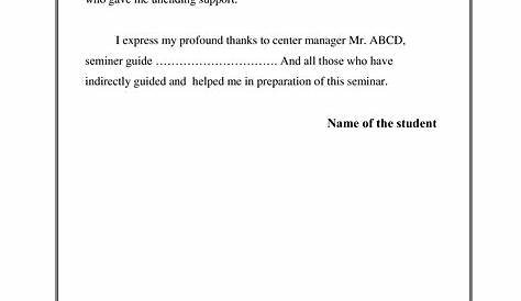 Sample Acknowledgement of Project Report