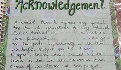Acknowledgement in Hindi for Hindi project class 9 icse tell - Brainly.in