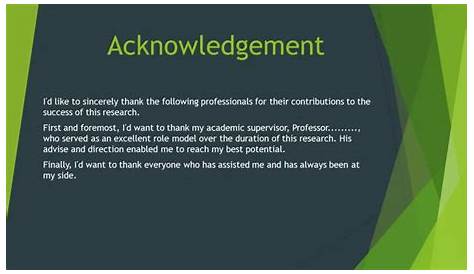 PPT - ACKNOWLEDGEMENT PowerPoint Presentation, free download - ID:1904472