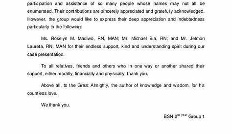 Sample Acknowledgement of Project Report