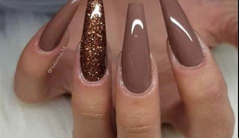 Acrylic Brown Nails Lieneyy In 2021 Minimalist