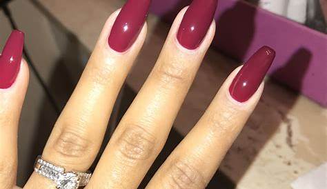 Acrylic Wine Color Nails Best Ed Of 2019 Piration